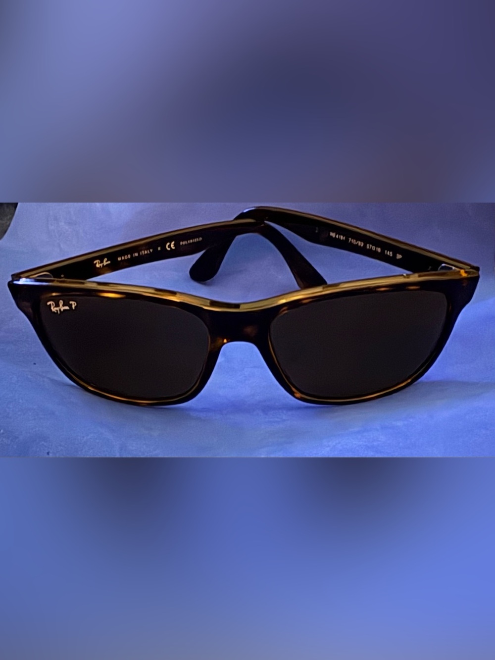 Ray-Ban 4181 unisex Sunglasses with dark brown Tortoiseshell Frame